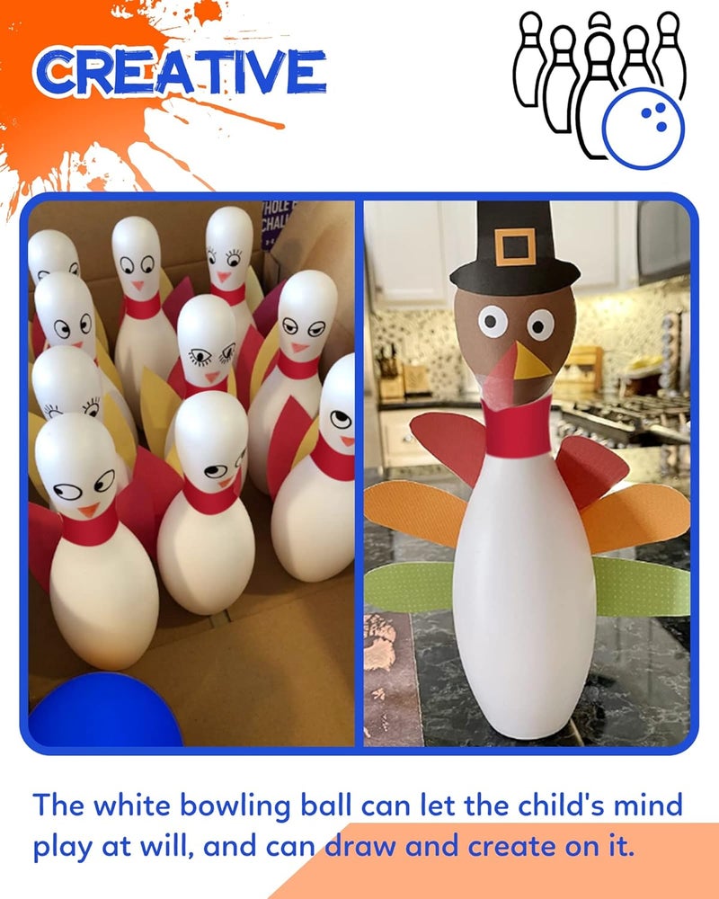 Phobby Store طقم بولينغ للأطفال مع 10 دبابيس بولينغ من الفوم الناعم و 2 كرة، ألعاب بولينغ داخلية وخارجية للأطفال من 3-8 سنوات - Image 5